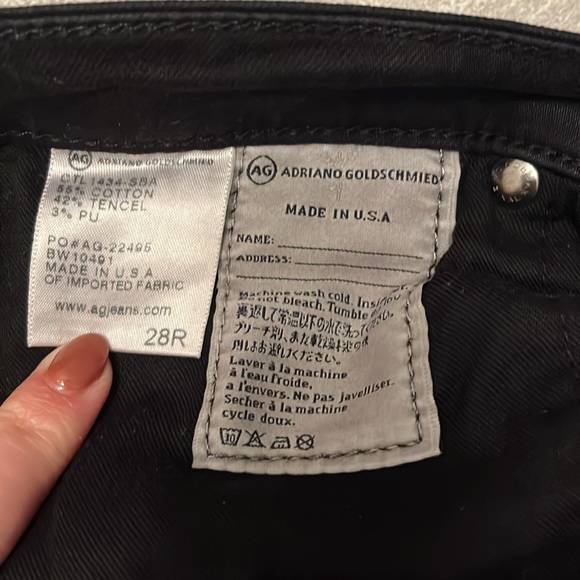 Anthropologie AG La Prima Midrise Black Cigarette Skinny Jeans Size 28 - Picture 4 of 5